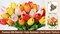 20 Pcs Real Touch Artificial Tulips – Silk Faux Flowers for Spring Home Decor, Weddings, Easter & Centerpieces (Colorful, 14")